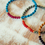 Natural Gemstones on Spiral Knot Cord
