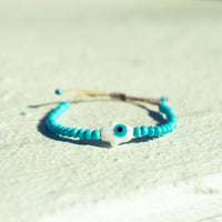 Hamsa Evil Eye on Turquoise Mini Stones