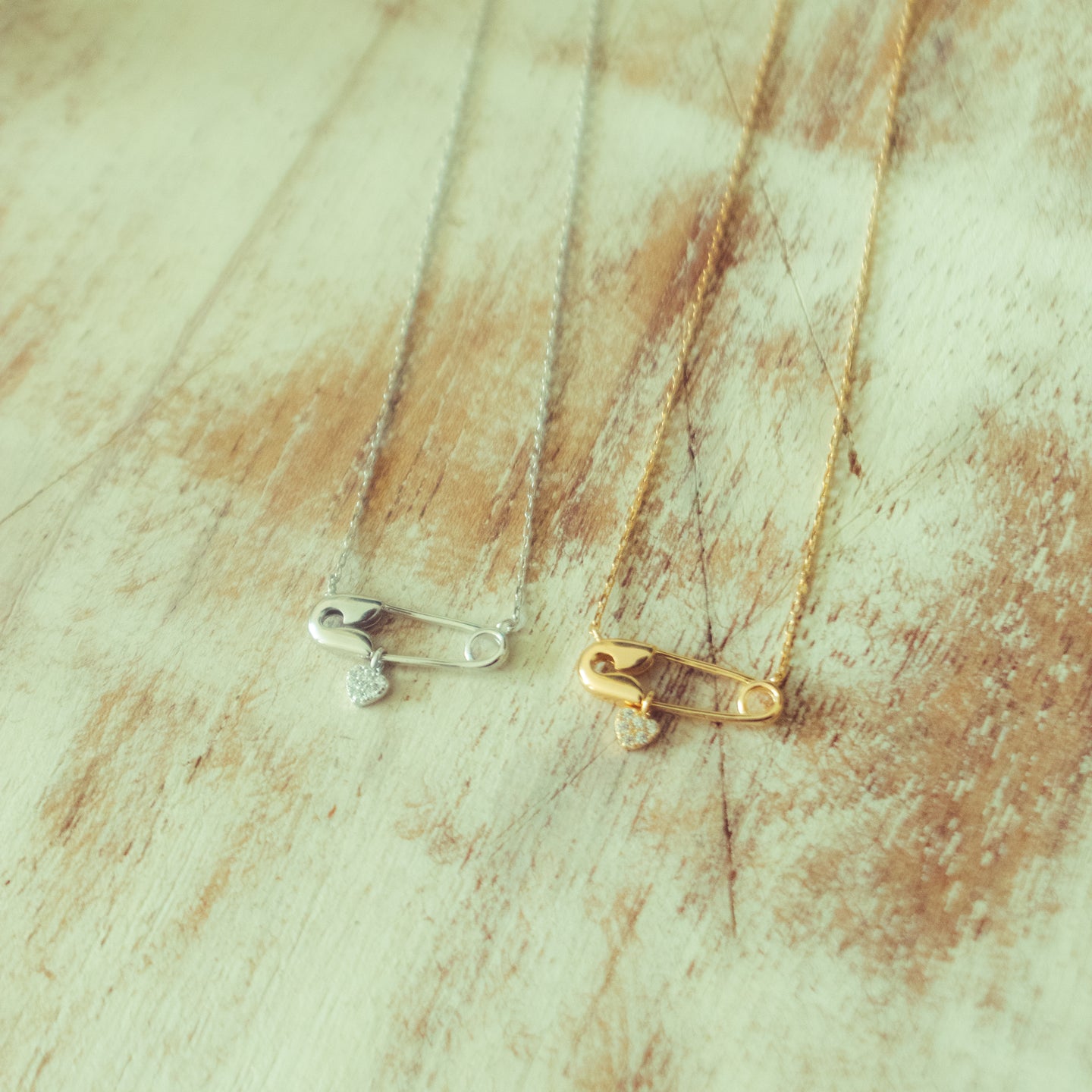Safety Pin Charm on Chain