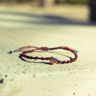 Rose Gold Solid Heart on Intermittent Cord