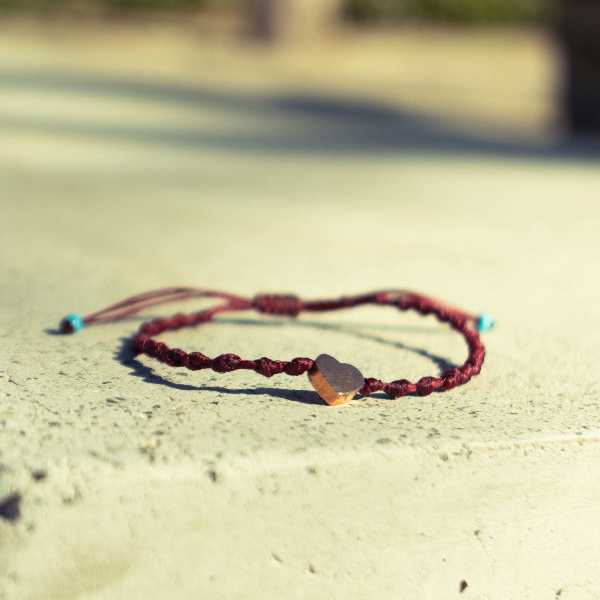 Rose Gold Solid Heart on Intermittent Cord