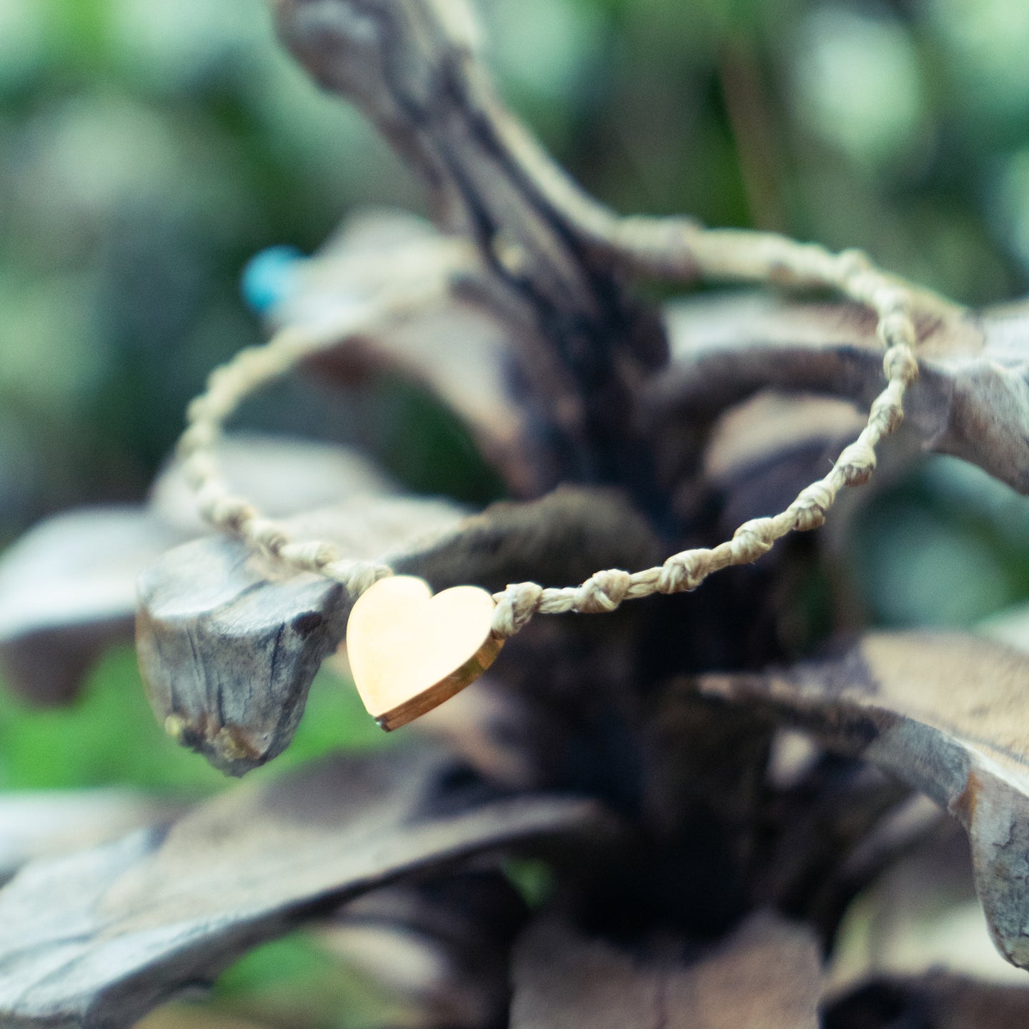 Rose Gold Heart on Mushroom Intermittent Cord