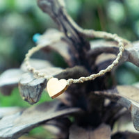Rose Gold Heart on Mushroom Intermittent Cord
